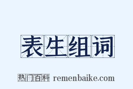 表生组词是什么意思的图片